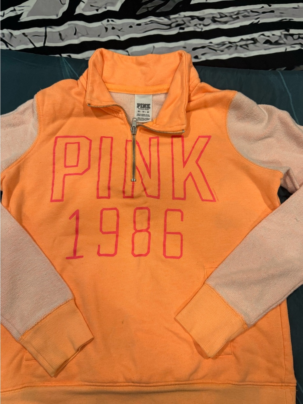 Victoria’s Secret Love Pink 1986 half Zip Sweatshirt